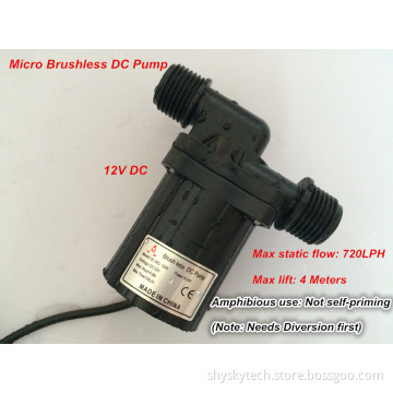 Small Water Pump DC40C-1240 for Water Circulation Aquarium Submersible 720LPH 4M